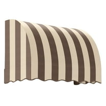 Awntech 3.38 Ft Savannah Waterfall Closed-Sides Awning Canopy (40.5in x 31in x 24in), Brown/Tan Stripe