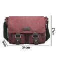 thumbnail image 2 of Bolso mensajero de lona - Bolso bandolera vintage Bolso militar, 2 of 5