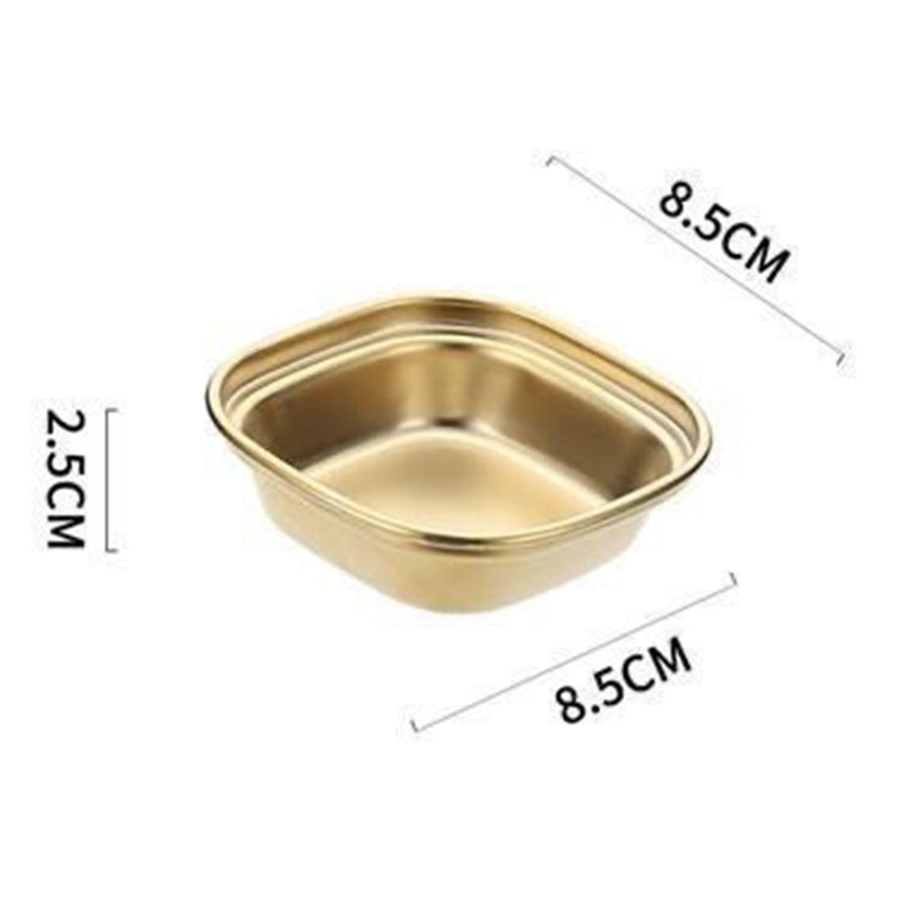 3 Compartment Stainless Steel Sauce Plate Mini Platter Sushi Platter