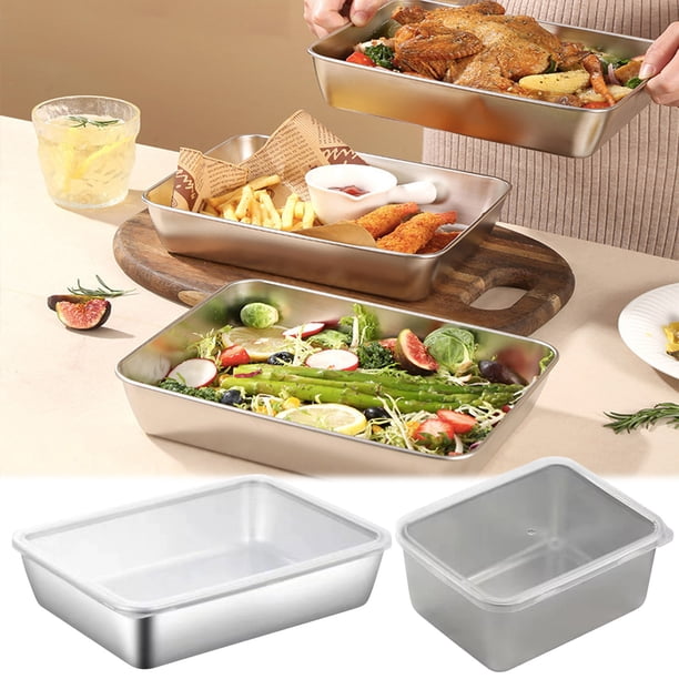 Fiambrera de acero inoxidable con tapa sellada, contenedor térmico para alimentos, ideal para oficina y viajes, refrigerador de comidas, enfriador de alimentos doméstico, almacenamiento compacto.
