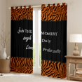 thumbnail image 2 of jejeloiu Zebra Striped Texture Curtains Pack of 2 (42x84 Each),Inspirational Quote Curtains Blackout,Orange Black Bedroom Curtains For Adults,Luxury Bedroom Decor, 2 of 6