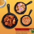 thumbnail image 3 of Juego de 5 Sartenes de Hierro Fundido, Cast Iron Skillet con Espátula y Guantes, Cacerolas de Hierro Fundido Antiadherentes, Ideal para el hogar, la cocina y el camping, 3 of 8