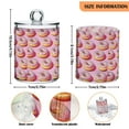thumbnail image 5 of Yayeee 2 Pack Qtip Holder Bathroom Cotton Swab Canister with Lid Clear Dispenser Set, Light Pink Doughnuts, 5 of 6