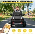 thumbnail image 4 of iRerts 24V Ride on Cars, Powered Ride on Truck Toys with Remote Control, Bluetooth, Music, USB/AUX Ports, LED Light, 4 Wheel Suspension, Kids Cars Electric Vehicles for Boys Girls Ages 3-6, Black, 4 of 9