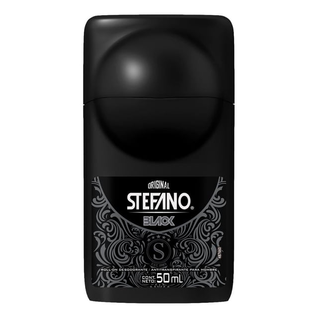 Desodorante antitranspirante Stefano black en roll on para caballero 50 ml
