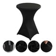 thumbnail image 1 of Bistro Table Cover - High Table - Cocktail Decor - Stretch Spandex (Black) 60cm110cm, 1 of 4