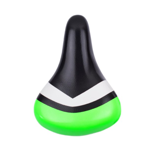 Cojín de asiento de sillín de bicicleta para niños, suave y cómodo. Negro Verde