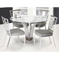 thumbnail image 2 of Hawthorne Collections 36" Modern Faux Leather Upholstered Dining Chair in Gray, 2 of 3