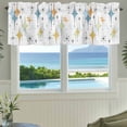 thumbnail image 3 of Blue Yellow Diamond Farmhouse Short Window Curtain Valances, Modern Geometric Middle Century Rod Pocket Kitchen Valances for Living Room Bedroom Bathroom Cafe 42" x 12", 3 of 8