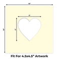 thumbnail image 2 of Off White Picture Frame Mat for 10x10 Frames - Heart Opening for 5x5 Photos - 10 Mats, 2 of 7