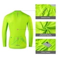 thumbnail image 7 of Santic Striped Mens Cycling Jersey Long Sleeve Bicycle Shirt Bike Jersey for Cyclist Green,M, 7 of 7