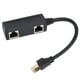 thumbnail image 2 of Divisor Ethernet, práctico, estable, confiable, duradero, adaptador de Cable de red CAT8 negro para oficina en casa, 2 of 8