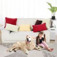 thumbnail image 4 of PiccoCasa Plush Throw Pillow Cover Fluffy Cushion Cover Pale Yellow 20" x 20", 4 of 8