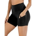 thumbnail image 5 of SAYFUT Women's High Waist Workout Yoga Shorts with Out Pockets Tummy Control Athletic Sports Pants, 5 of 7