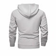 thumbnail image 5 of Gamivast Quarter Zip Pullover Hoodie for Men Soft Athletic Fit Long Sleeve Hooded Sweatshirt with Button Tab Details and Ribbed Cuffs for Casual Workout Travel Streetwear Gray L, 5 of 6
