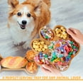 thumbnail image 3 of 2 Pack Bamboo Serving Trays with Grooves Wooden Dog Paw Bone Shaped Snack Platters Bamboo Charcuterie Board Wood Candy Dish Bowl for Dog Birthday Party Supplies, 3 of 5