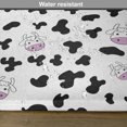 thumbnail image 6 of Ambesonne Cow Print Place Mats Set of 4, Animal Hide Design, Standard Size, Black White Lilac, 6 of 6