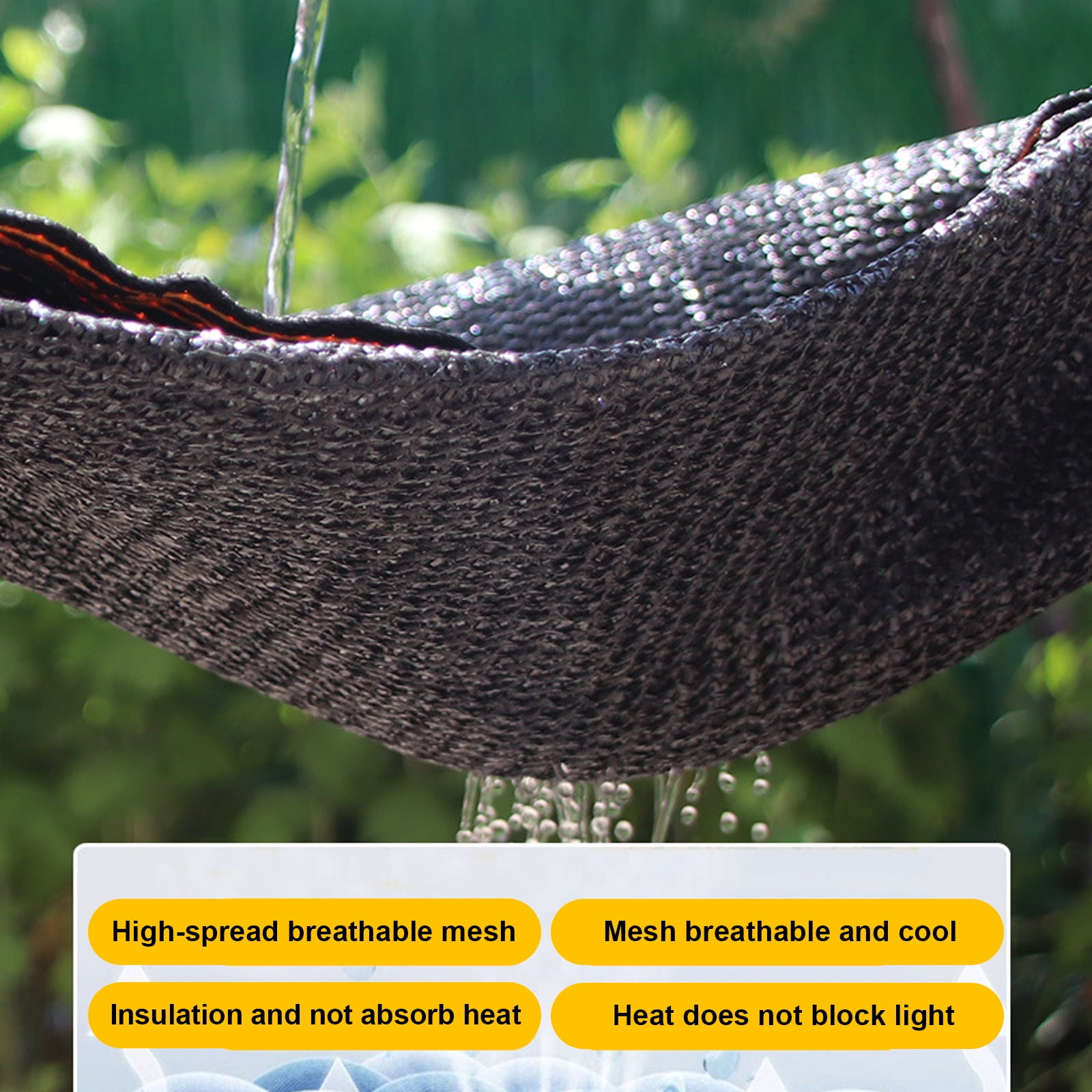 Sinkoo 95% Black Sun Shade Cloth, 10x20Ft Durable Mesh Tarp with Grommets, Sunshade Cloth for Camping, Greenhouse, Plant, Car, Backyard Patio Garden