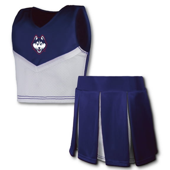Girls Youth Garb Navy UConn Huskies Cheerleader Top & Skirt Set