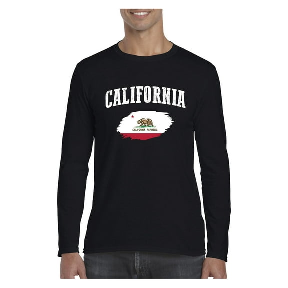 Mens Long Sleeve T-Shirts - California Cali