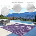 thumbnail image 4 of Fsddascl Purple Flower Outdoor Rug for Patio/Deck/Porch, Non-Slip Large Area Rug 4 x 6 Ft, Country Garden Floral Aesthetics Plant Indoor Outdoor Rugs Washable Area Rugs, Camping Rug Carpet, 4 of 5