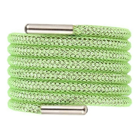 

1PC DIY Accessories Cross Braiding Strap Fashion Diamond Shoe Laces Sneakers Laces Rhinestone ShoeLaces Bright Strings GREEN 100CM