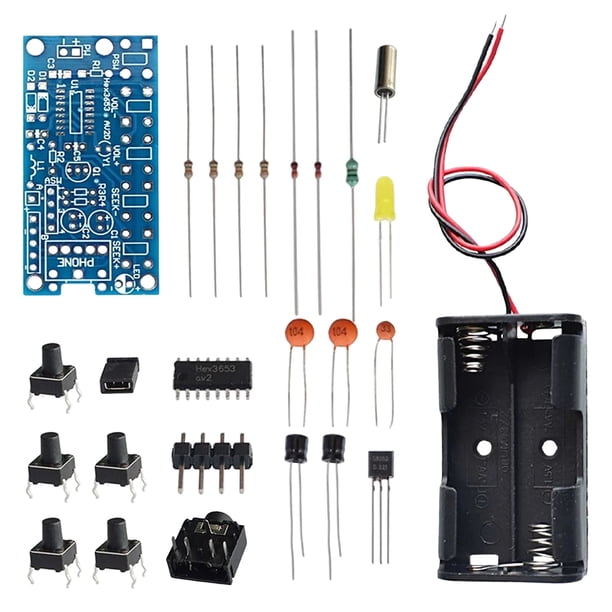 Kit Electrónico DIY Receptor de Radio 76MHz-108MHz FM DIY Kits Radio FM Inalámbrica