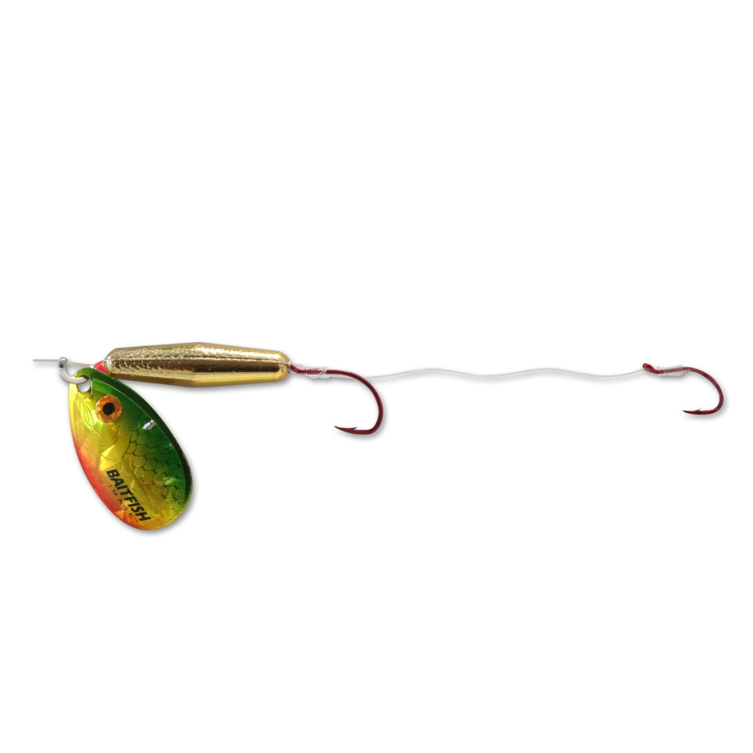 Northland Fishing Tackle BAITFISH FLOAT'N SPIN - 1/Card - 60" Snell-#4 Blade-#4 Hooks - Sunrise