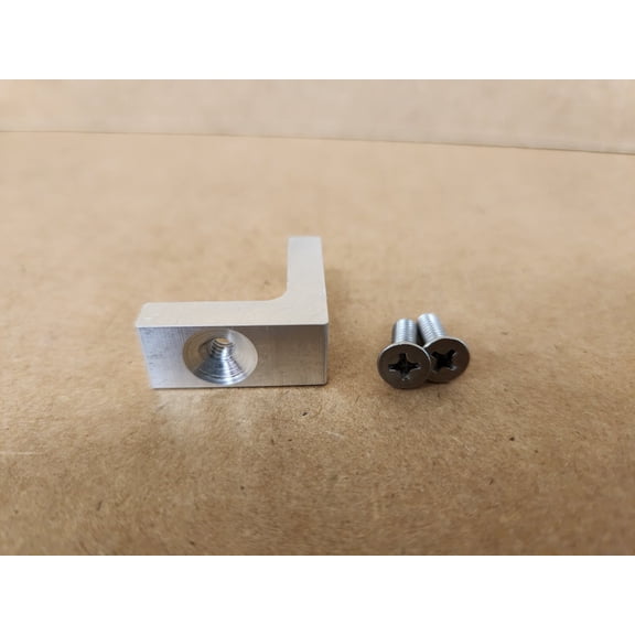 SHOWER DOOR CORNER BRACKET (SET OF 4) ALUMINUM M6024 3/8"