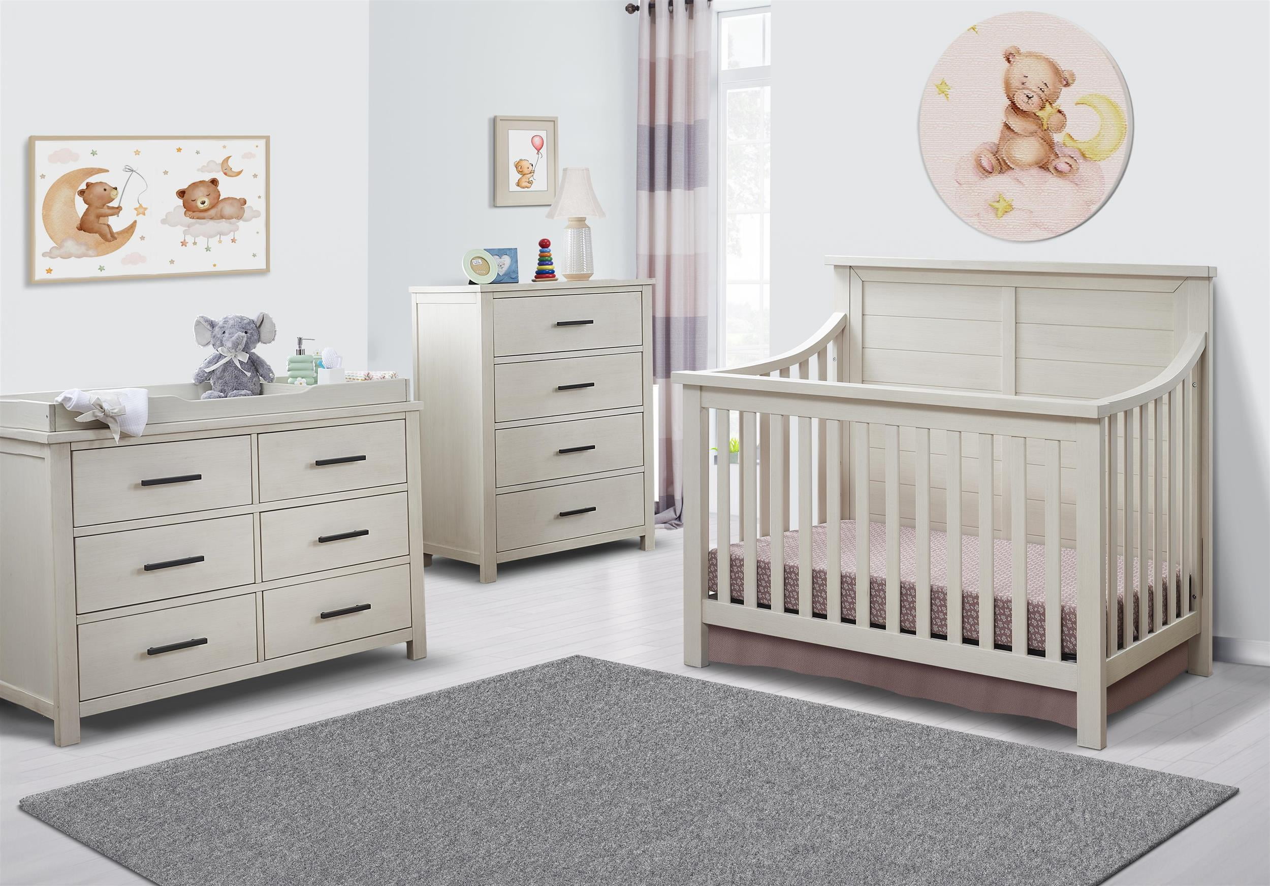 Sorelle Furniture Westley 4-in-1 Crib in Brushed Ivory