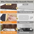 thumbnail image 3 of 2-Pack Acoustic Wood Veneer Wall Panels, 47"x23.6"x0.74" 3D Self-adhesive Panel, Dual-layer Soundproof Tiles for Echo Absorption, Decorative Acoustical Barrier, Walnut Wood Finish$$Music, 3 of 9