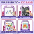 thumbnail image 4 of Easel for Kids,4 in 1 Double Sided Kids Art Easel Drawing Board with Painting Accessories - Purple, 4 of 9