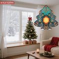 thumbnail image 2 of Vibrant Metal Hanging Christmas Tree Wind Spinner - Intricate Floral Patterns & Colorful Swirls for Festive Garden Decor, 2 of 7
