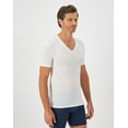 thumbnail image 4 of Hanes Perfect Flex Men's Tee, White V-Neck Undershirt, 1-Pack L, 4 of 8