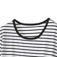 thumbnail image 5 of TaTaai Womens Casual Lounge Set Striped Short Sleeve Round Neck Top Elastic Waist Long Pants Comfy Modal 2 Piece Summer Home Daily Wear Gift, 5 of 5
