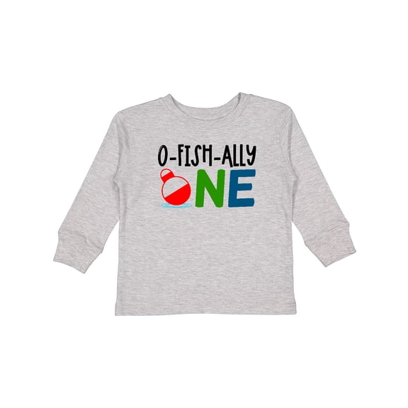 Inktastic O-fish-ally One Boys or Girls Long Sleeve Toddler T-Shirt