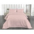 thumbnail image 2 of Ambesonne Art Deco Quilted Coverlet 3 Pcs, Soft Blushy Classic Scales, Queen Size, Blush and White, 2 of 4