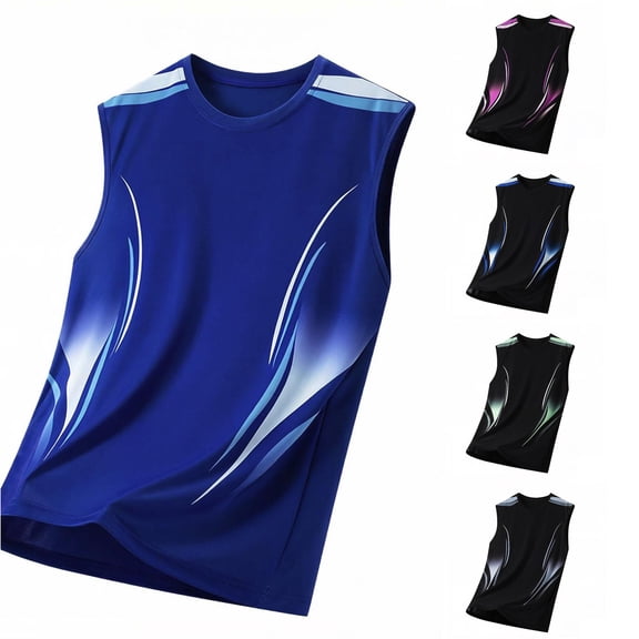 XFeng Men's Sleeveless Athletic Tank Top, Quick Dry Sports Workout Shirt