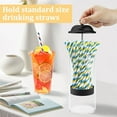 thumbnail image 3 of Tutuviw Straw Holder for Standard Size Drinking Straws Plastic Straw Dispenser with Lid Versatile Straw Organizer Container, Drinking Straw Container for Party Bar(Back), 3 of 7