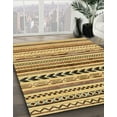 thumbnail image 3 of Ahgly Company Machine Washable Indoor Rectangle Abstract Light Brown Area Rugs, 4' x 6', 3 of 7