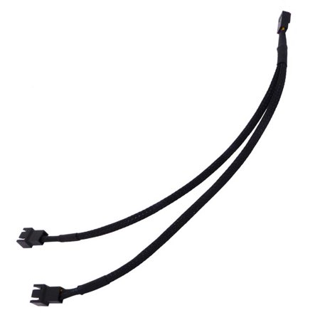 Computer Radiator Fans Splitter 3 Pin CPU Y-Splitter Dual Power Sleeved Cable Computer Case Fan Tool ...