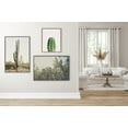 thumbnail image 7 of Kate and Laurel Sylvie A Desert Prickly Pear Cactus Framed Canvas Wall Art by Laura Evans, 23x33 Gray, Desert Botanical Cactus Art for Wall, 7 of 7
