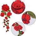 thumbnail image 4 of 10 Pieces Decorative Flower Embroidered Sew On Patches Floral Petal Embroidery Appliques Embellishments for DIY Jeans Jackets Backpacks Clothes Sewing Crafts, 5 Colors, 4 of 7