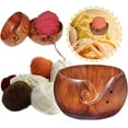 thumbnail image 2 of Bowl Bowl Wool Wool Wooden Bowl Manual Wool Wool Wooden Wooden Storage Bowl Home Textiles Knitting Kits for Adults with Yarn (A, One Size), 2 of 5