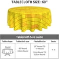 thumbnail image 2 of Brick Road Gold Yellow Waterproof Picnic Patio Party Round Table Cloth Cover Decorations Fabric 60 Inch Circular Tablecloth for 20-47 Inch Home Dining Room Kitchen Decor, 2 of 6