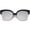 Black / Silver Mirror, variant on sunglassLA Unisex Modern Oversized Half-Frame Color Mirror Flat Lens Cat Eye Sunglasses (Tortoise / Pink Mirror) - 58mm