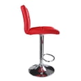 thumbnail image 4 of Leopard Square Back Diagonal Line Adjustable Spin Counter Bar Stool,Set of 2,Red, 4 of 5