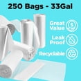thumbnail image 3 of ToughBag 30-33 Gallon Clear Trash Bags Heavy Duty (250 COUNT) Clear Garbage Bags 30+ Gallon, 32 Gallon - Made in USA, 3 of 7