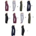 thumbnail image 2 of pitrice Automne Femmes Pantalons de Yoga Élastiques Course Jogging Exercice Simple Pantalon de Jambe Droite avec Poches Vêtements de Sport Vin Rouge, 2 of 5