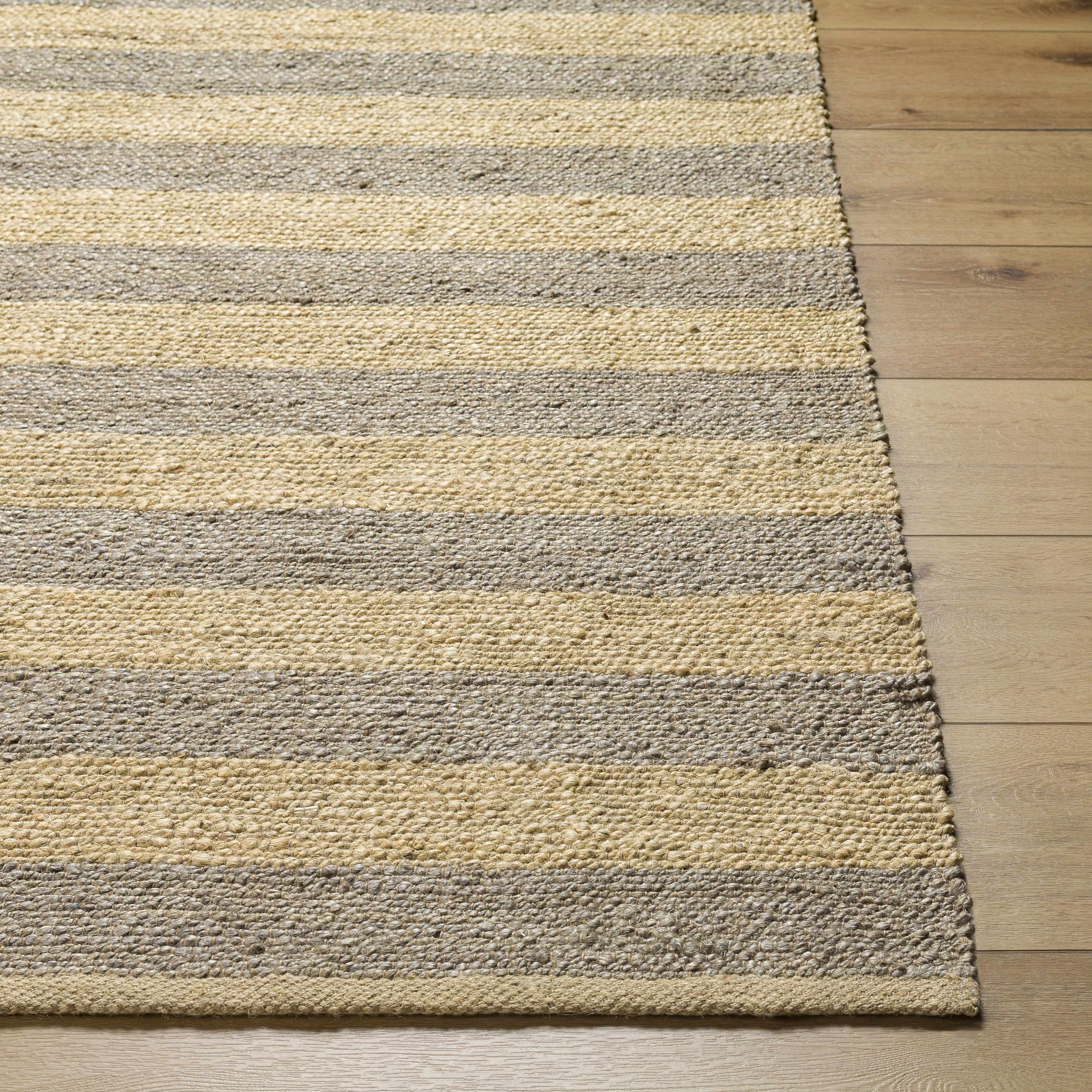 Hauteloom Ilkay Jute Living Room, Bedroom Area Rug - 6' x 9'